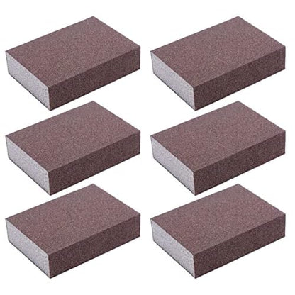 150# Grit Sponge Emery Cloth Sandpaper Blocks Buffing Diamond Polishing Pads Hand Sanding Tool 6pcs