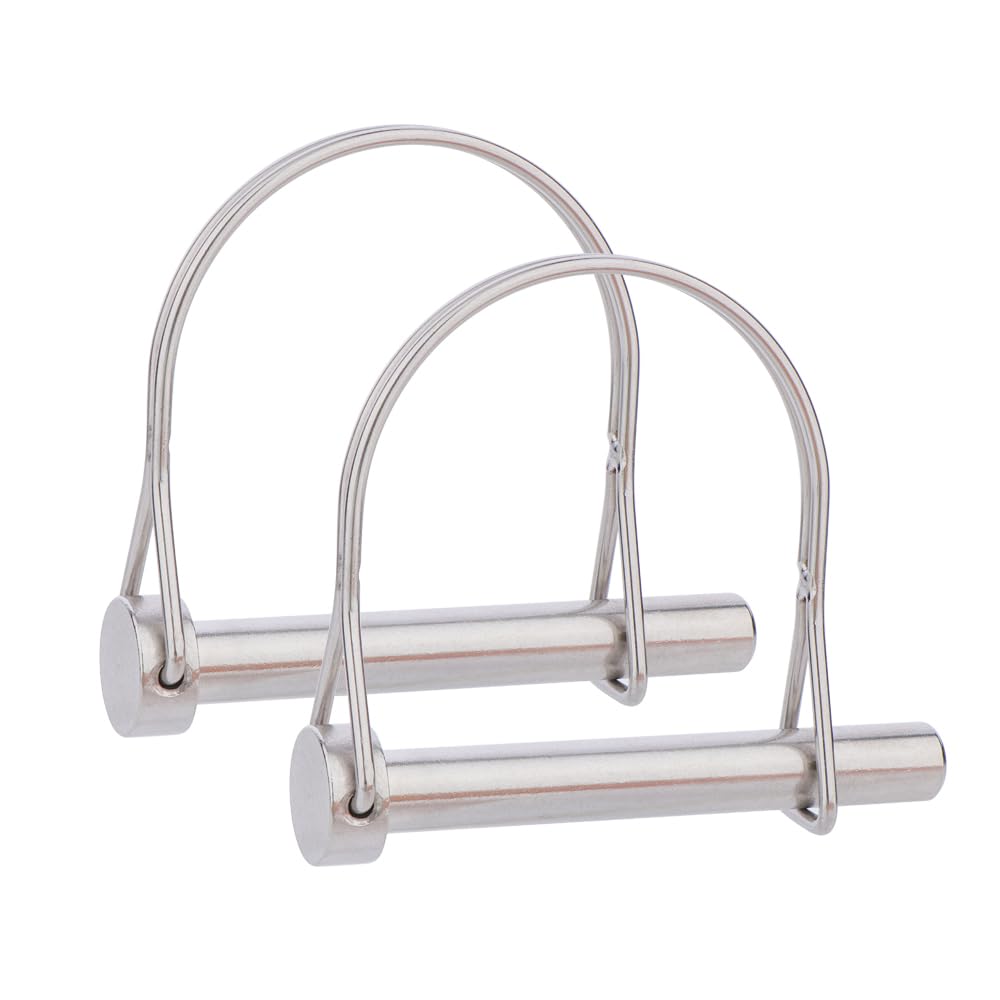 2 Pcs Safety Coupler Pin 3/8" x 2-3/4"(9.5mm x 70mm), 316 Stainless Steel Heavy Duty Shaft Locking Pins