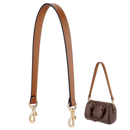PH PandaHall 25.7 Inch Genuine Leather Purse Strap, 1 Inch Wide Bag Strap Puse Handle Bag Handles Replacement with Golden Buckles for DIY Handbag Underarm Bags Shoulder Bags, Coffee Color