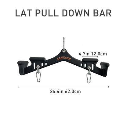 KORIKAHM Multi-Grip LAT Pulldown Attachments, LAT Pull Down Bar, Cable Machine Attachment for Back Muscles Training, Tricep Strength Training Bars Gym Handles for Home Gym Fitness (KOR04)
