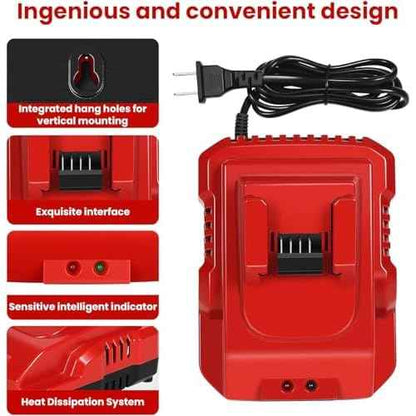 Rapid Battery Charger Station for Milwaukee M18 Charger Compatible with Milwaukee 18V Lithium Battery