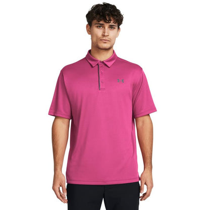 Under Armour Men's Tech Golf Polo, (686) Astro Pink / / Pitch Gray, Small Tall