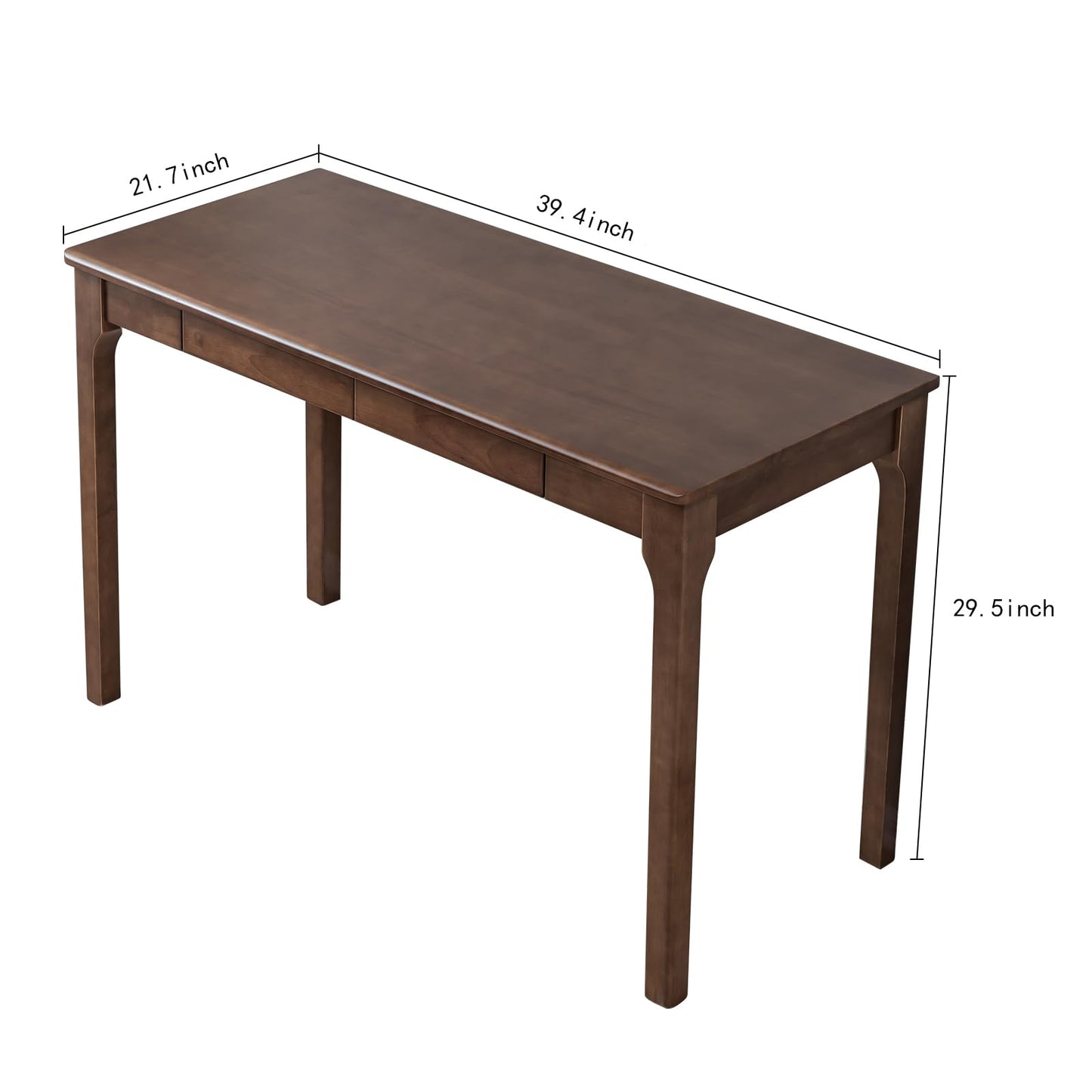 ODCVKRT Solid Wood Desk with Drawers, Small Computer Desk for Small Spaces, Gaming Study Home Office Desks for Work, Student PC Desk for Bedroom, Escritorios para Cuartos