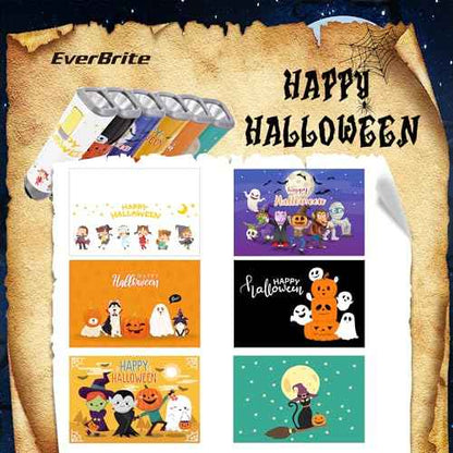 EverBrite 6-Pack LED Flashlights Halloween Gifts, Mini Flash Lights Handheld Torch with Lanyard, 18 AAA Batteries Included, Mixed Color