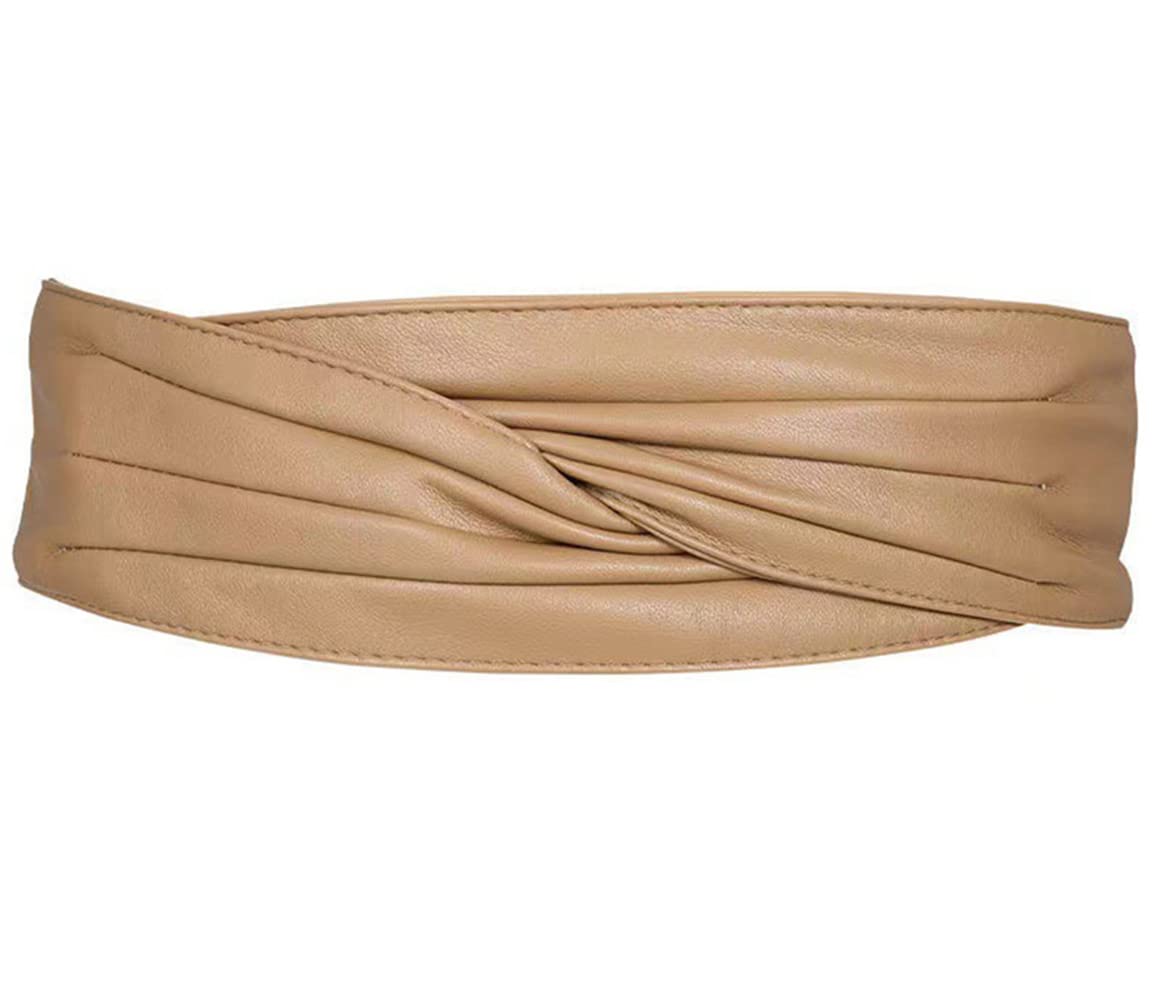 JRMLPL Women Corset Belt Adjustable Wide Belts Dress Waist Obi Belt, 01 Khaki