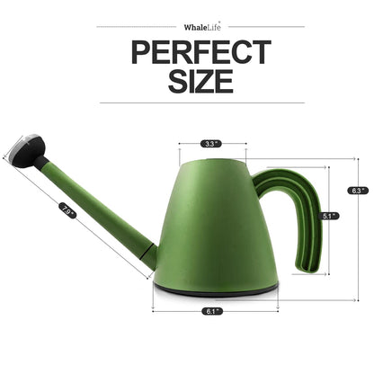 WhaleLife Indoor Watering Can for House Bonsai Plants (2.0L, Green)