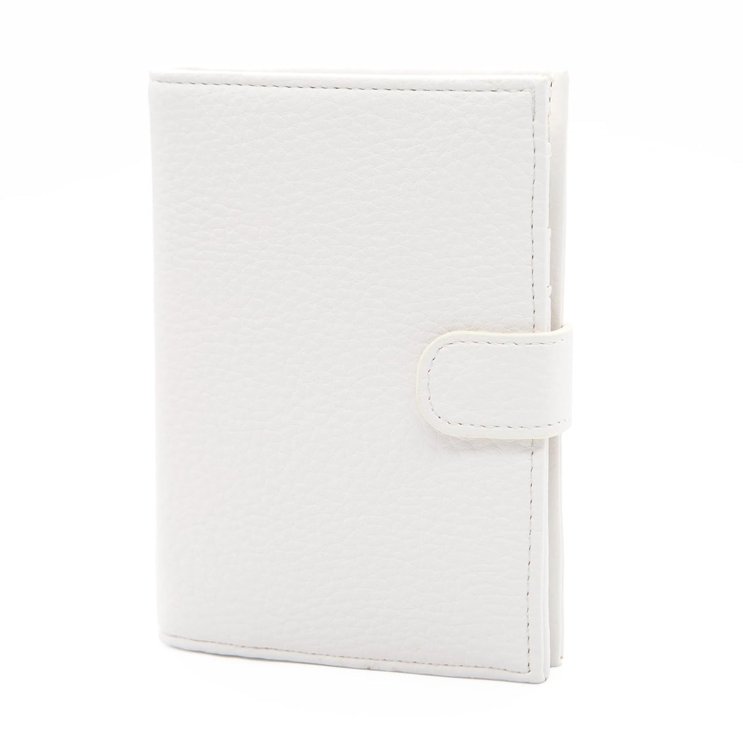 Long Keeper RFID Passport Holder Women Men PU Leather Travel Slim Wallet with Card Holders SIM Slots Zippered Coins Pocket (White)