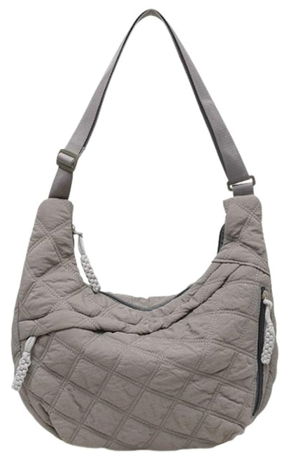 Nylon Crescent Crossbody Bag for Women Shoulder Tote Handbag Casual Sling Bag Dumpling Purse Bag for Outdoor Travel