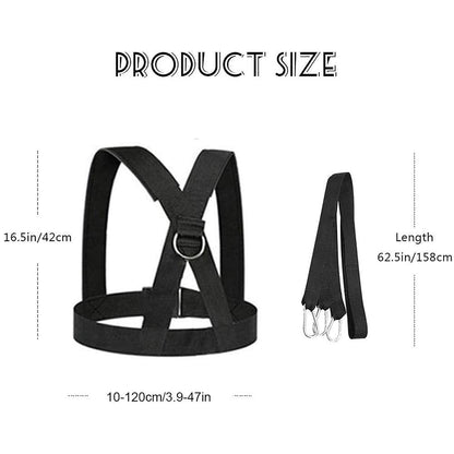 OYINDIZ Sled Harness, Weight Speed Sled Workout Tire Pulling Harness Resistance and Assistance Trainer Physical Training Resistance Rope Football Training Equipment Harness For Men and Women(6.6ft)