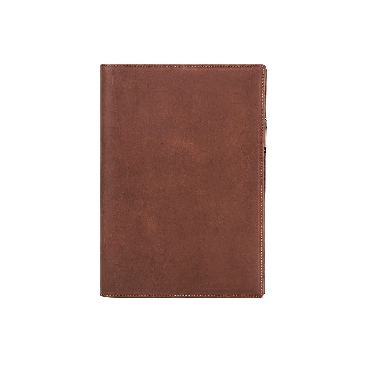 Hiram B5 Leather Notebook Cover, B5 Genuine Leather Journal Cover,B5 Diary Cover, 7.6in x 10.6 in Writing Notebook Cover, B5 Handbook Cover, B5 Planner Cover Leather-for B5 Notebook