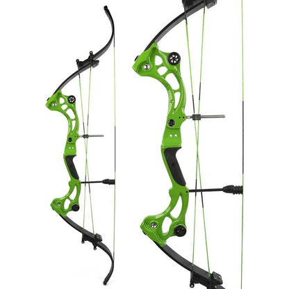 Bowfishing Recurve Bow American Hunting Bows 40-55 Lbs Adjustable Compound Bow Lever Bow IBO 320FPS for Outdoor Hunting Shooting Fishing (Only Green Bow)
