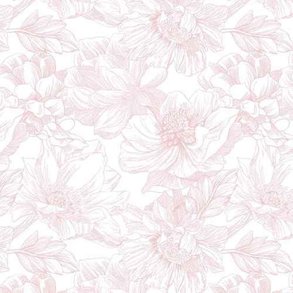 Dimoon 78.7"x17.3" Peel and Stick Wallpaper Floral Contact Paper Boho White Pink Flower Wallpaper Removable Wall Paper Self Adhesive Modern Contactpaper for Cabinets Drawers Bedroom Thicken Vinyl