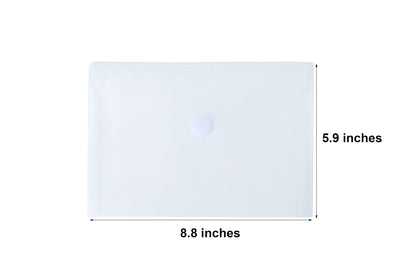 YESSART 5.5’’ x 8.5’’ Clear Plastic Envelopes Cutting Dies Stencil Crafts Paper File Index Cards Holder 20 Pack Hook Loop Closure