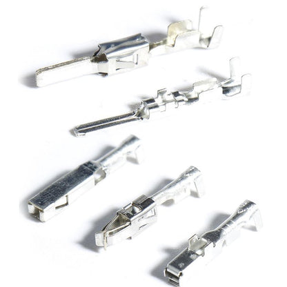 Connector Pins Crimped Terminal Kit - Automotive Electrical Wire Removal Set | Non-Insulated Male & Female Plugs | 1-3.5mm Sizes