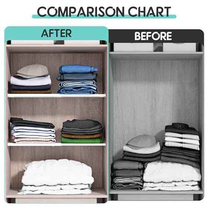 Expandable Closet Tension Shelves Organizers, Heavy-Duty Metal Tension Shelf, Adjustable Locker Shelf Cabinet for Closets Wardrobe Pantry Cupboard Kitchen Laundry