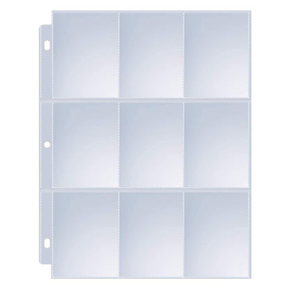 120 Pack 9 Pocket Page Protectors, Sooez Double Sided Trading Card Sleeves for 3 Ring Binder, Baseball Cards Holder, Protective Pages Sheets for Binders Album, Fit for Collectible Games, Sports Cards