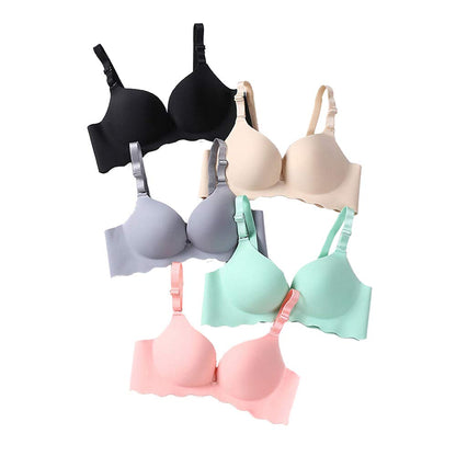 Pack of 5,Women Comfort No Wire Bras Seamless No Show Bra Pack