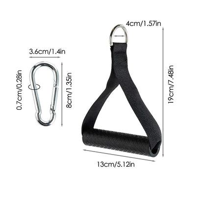 WINDAWNKE 4 Pack Resistance Band Handles, Double D-Ring Grips, Heavy Duty Exercise Handles for Cable Machine Attachment