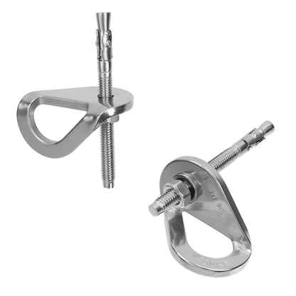 HEVSTIL 4-Pack Bolt Hanger for Climbing – 30kN Stainless Steel Rock Anchor Hanger for 8mm (1/3") Bolts for Rock Climbing, Mountaineering