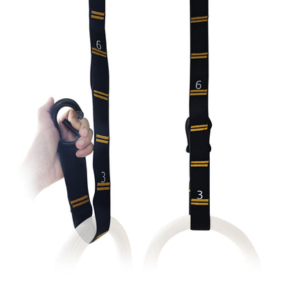 Powerfeng Adjustable Numbered Straps for Gymnastic Rings & Pull Up Handles, 8.2FT Long Each, 1000LBS Weight Capacity, Home Gym DIY Pull Down System Accessories(Only Straps No Rings)