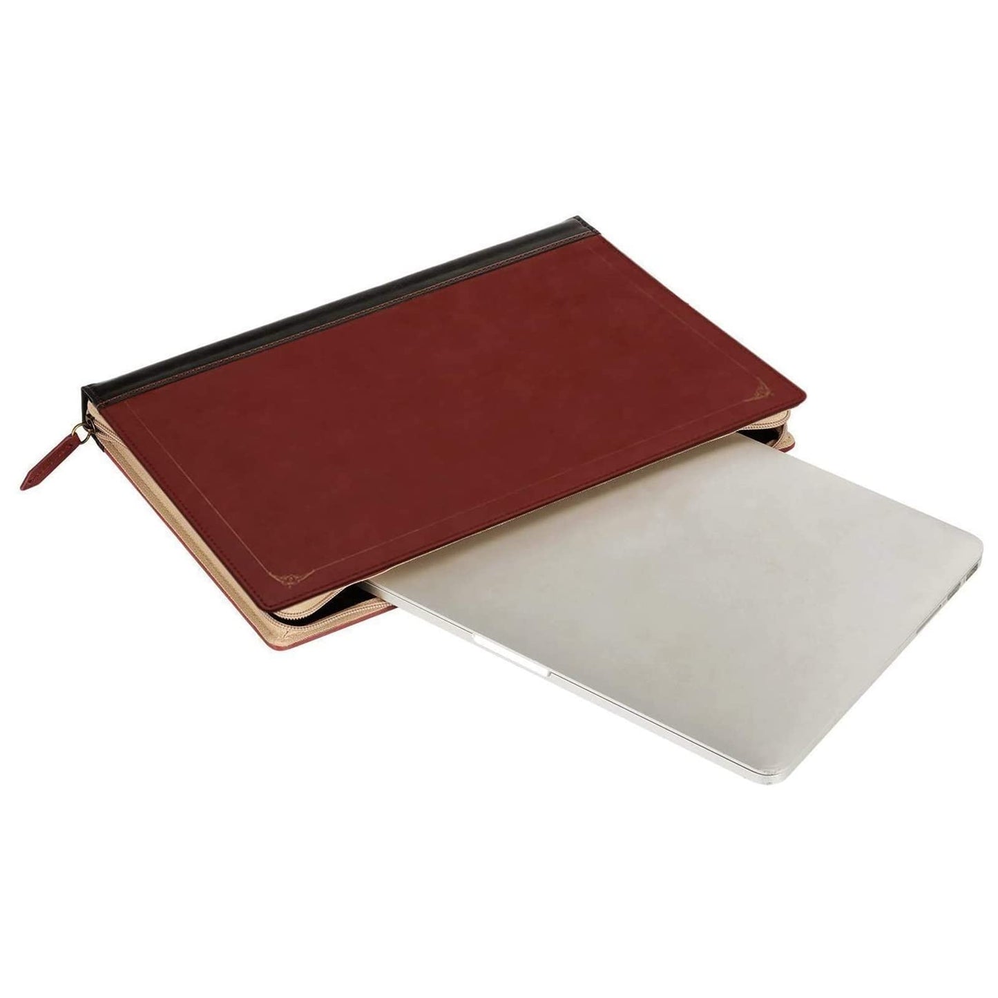 MOSISO Laptop Sleeve Case Compatible with MacBook Air 13 inch M4 A3240 M3 A3113 M2 A2681 M1 A2337 A2179 A1932 2025-2018/Pro 13 inch M2 M1 2025-2016, PU Leather Vintage Portfolio Cover, Wine Red