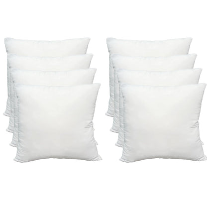Luxury Throw Pillow Inserts, Pack of 6, 18 x 18 inches Hypoallergenic Ultra Soft White Polyester Microfiber Durable Couch Cushion Fillers