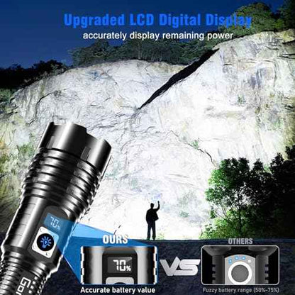 Goreit Flashlights LED High Lumens Rechargeable, 2000 Lumens XHM77.2 Super Bright Flash Light USB, Handheld Flashlight High Powered, Powerful Flashlight Waterproof for Emergency Camping Gift