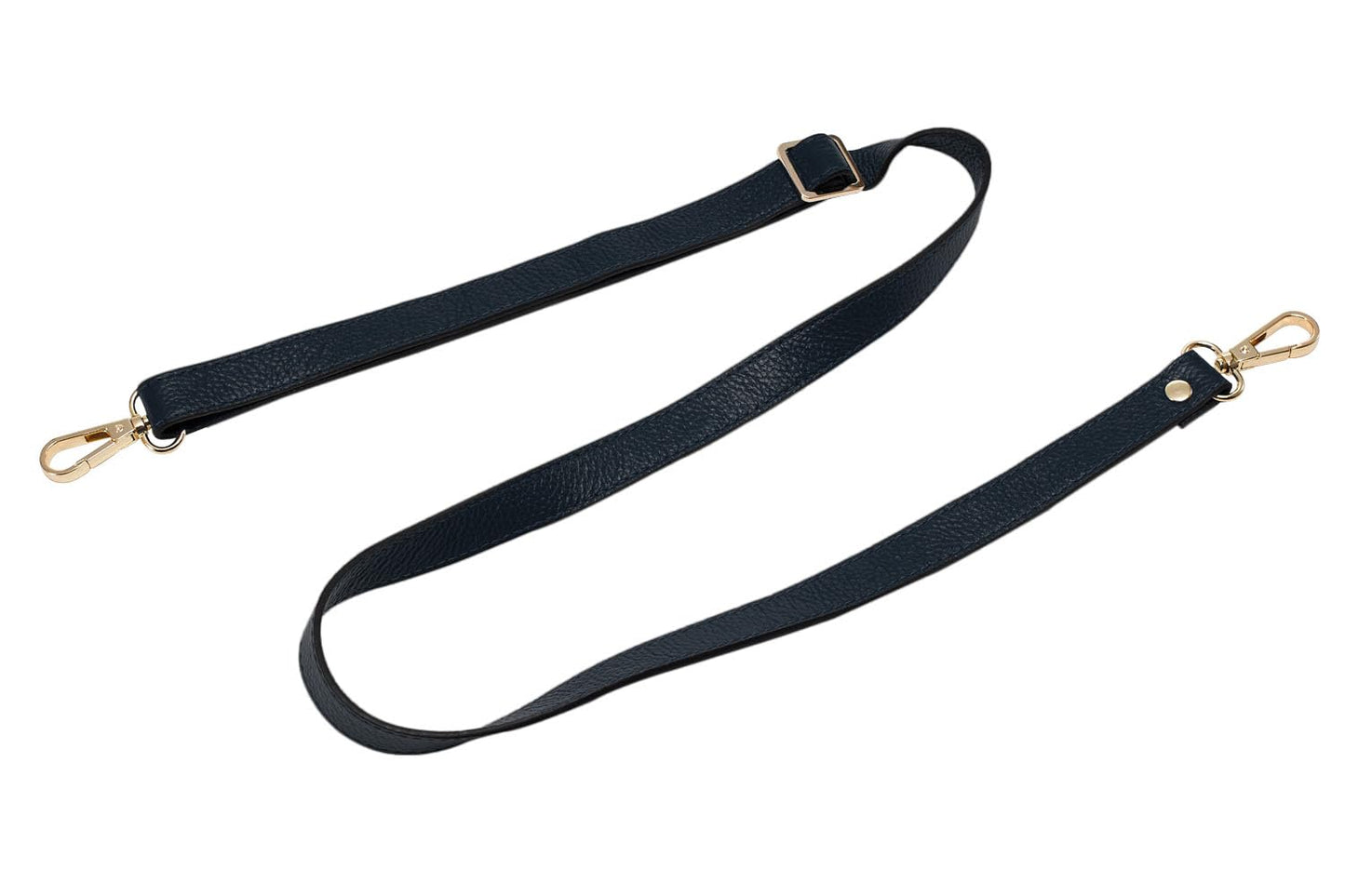 VanEnjoy Full Grain Genuine Leather Adjustable CrossBody Strap Replacement for Bag Purse, 0.7" Wide,26-51" Long (Navy)