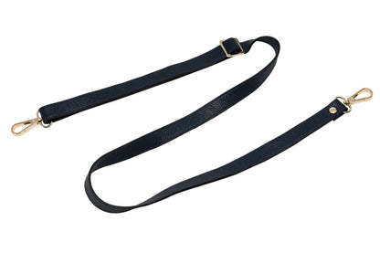 VanEnjoy Full Grain Genuine Leather Adjustable CrossBody Strap Replacement for Bag Purse, 0.7" Wide,26-51" Long (Navy)