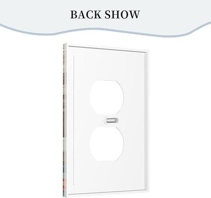Asian Palace Traditional Bridge Cherry Blossoms Light Switch Cover 1 Gang Outlet Plate Single Duplex Wall Plate Covers Decorative Switchplate Covers Electrical Faceplate for Home Decor