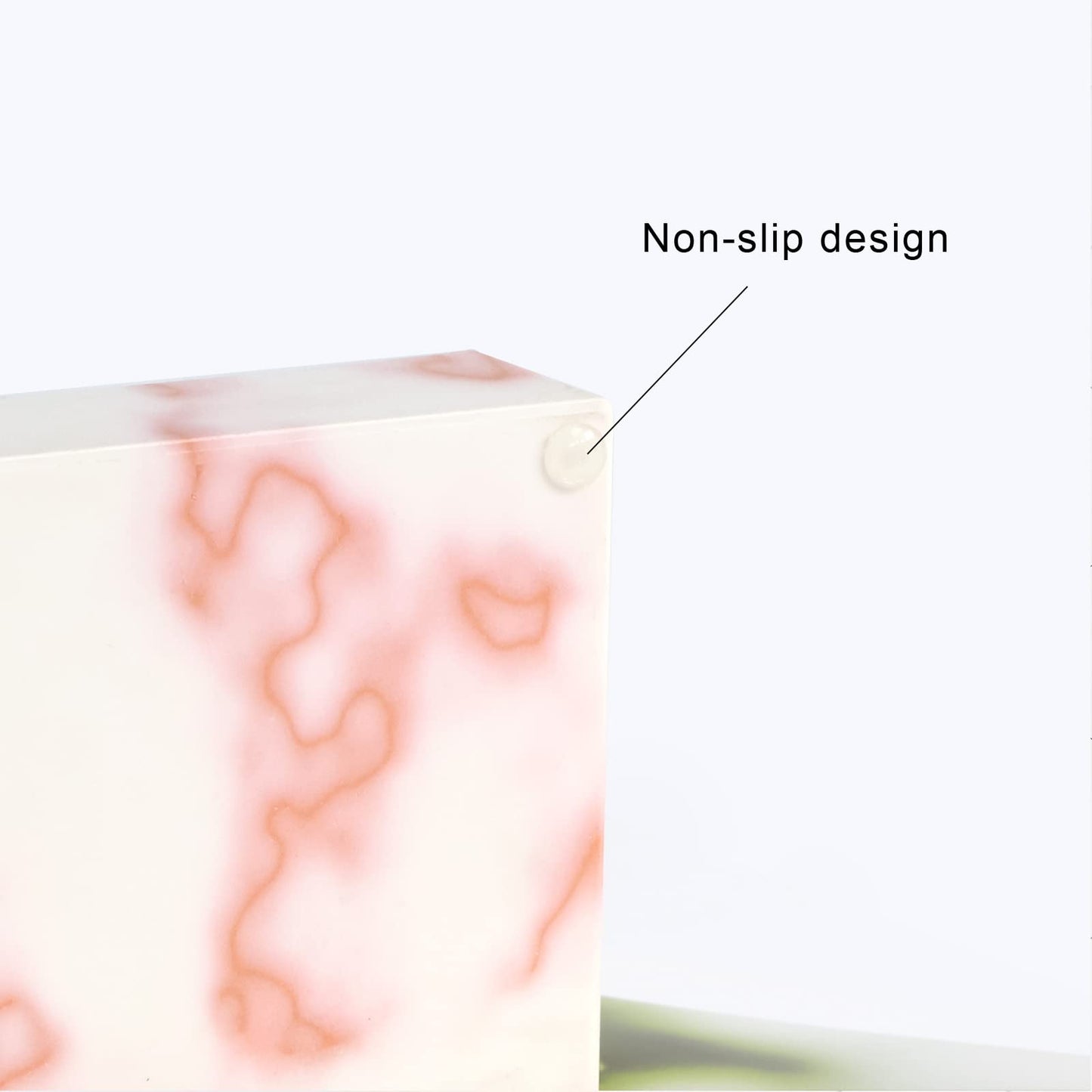 etspolt Sticky Note Holder Marble Pink Sticky Note Dispenser Acrylic Notepad Holder Sticky Note Pad Holder for Desk Organizer Office Supplies
