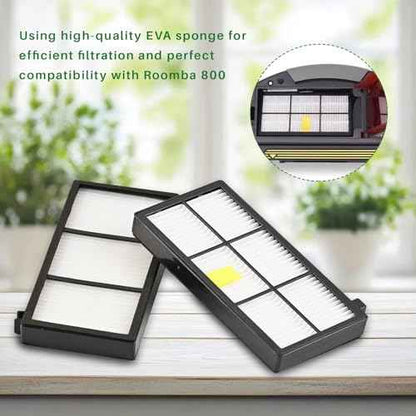 HEPA Filter 3 Pack for Roomba 800 900 Series High Efficiency Vacuum Filters Replacement | Compatible with iRobot 860/870/880/960/980 & Part #4636433