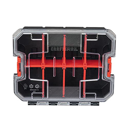 CRAFTSMAN VERSASTACK Storage Organizer, Small Parts Organizer, 8 Compartments, Lid Includes Secure Latch (CMST17827)