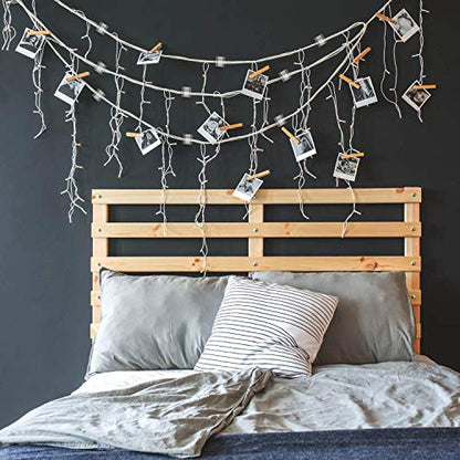 Blulu 100 Pcs Adhesive Cable Clips Bulk Wire Holder for Cord Organizer Clips Cable Management Outdoor Light Hooks for Christmas Wall String Lights Fairy Lights