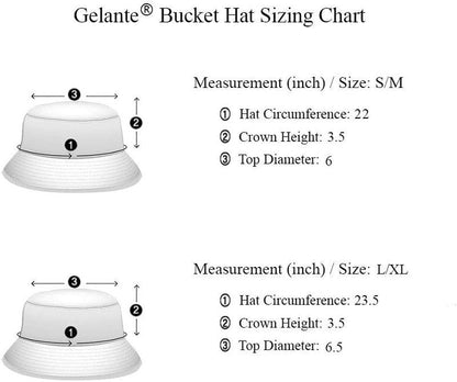 Solid Color 100% Cotton Bucket Hat - Packable Travel Summer Beach Hat for Men & Women