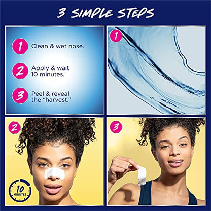 Bioré Nose+Face Blackhead Remover Strips, Deep Cleansing Strips for Nose, Chin, or Forehead, Instant Blackhead Removal and Pore Unclogging, Oil-free, Non-Comedogenic Use, 14 Count