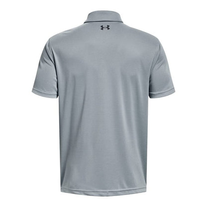 Under Armour Men's Tech Golf Polo, (465) Harbor Blue / / Pitch Gray, Small Tall
