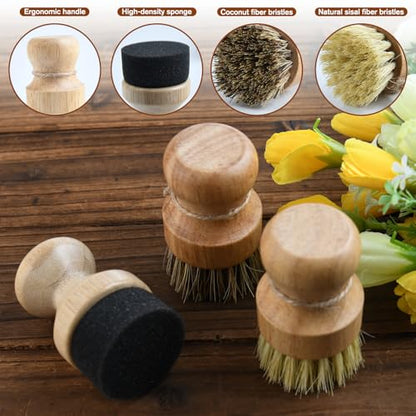 3 Pcs Cutting Board Oil Wax Applicator and Scrub Brush Set Natural Bamboo Wood Applicator for Mineral Oil Boards, Wooden Butcher Blocks, Spatulas, Spoons, Wooden Worktops, Utensil Care