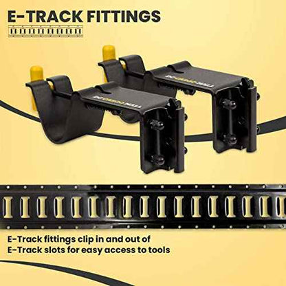 DC Cargo Mall E Track Tool Holder with Locking Handle ? (2 Pack) Heavy Duty Weed Eater, Trimmer & Shovel Rack for Enclosed Trailers