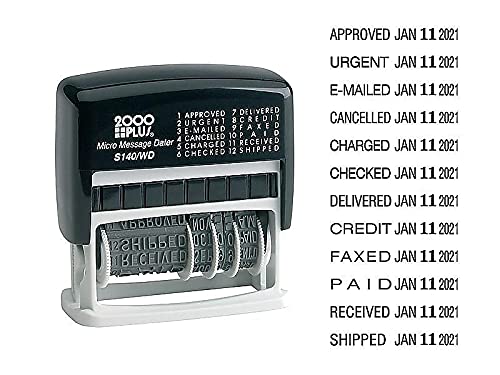 Cosco 2000 Plus Self-Inking Type Size 1 Micro Message Dater (011090)