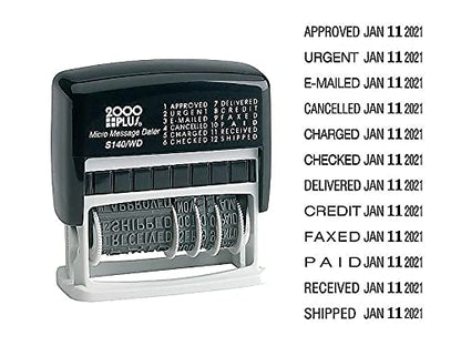 Cosco 2000 Plus Self-Inking Type Size 1 Micro Message Dater (011090)
