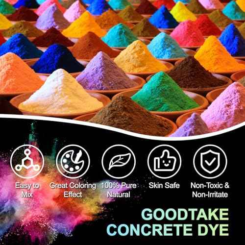 GOODTAKE Concrete Pigment, Iron Oxide Pigment Powder, Cement Dye Color Pigment for Brick,Tile,Clay,Lime,Mortar,Grout,Plaster,Masonry,Paint Coloring, (Wine Red, 4 oz)