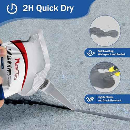 Concrete Crack Filler, Slab Concrete Crack Waterproof Repair Sealant, Weather-Resistant Caulking Glue, Quick-Drying Sealing Adhesive(6 pcs)