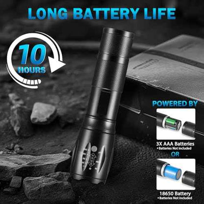 12Pack LED Flashlights High Lumens, 5Mode Tactical Flashlight for Home, Small Flashlights Powerful, Pocket Flashlight Bright, Adjustable Torch Light, Mini Flash Light for Emergencies Camping Outdoor