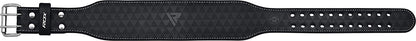 RDX Weight Lifting Belt Nappa Leather, 4” Padded Lumbar Back Support, 11 Adjustable Holes, Bodybuilding Training, Powerlifting Deadlifts Workout Squats Exercise, Home Gym Fitness Equipment
