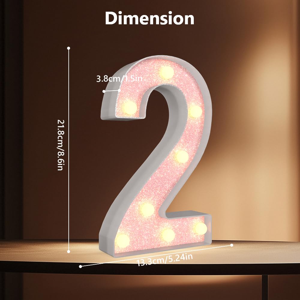 Pink 2026 LED Marquee Numbers, LED Marquee Letter Lights New Year Decor, Grad 2026 Sign Light up Letters for Graduation Decorations, Class of 2026 Light Up Numbers for Home College Graduation Party