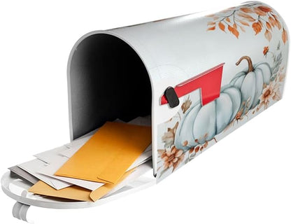 DADABULIU Mailbox Covers Pumpkin Fall Leaf Thanksgiving Magnetic Letter Post Box Cover Standard Size 25.5 x 21 Inch Garden Yard Home Decorative