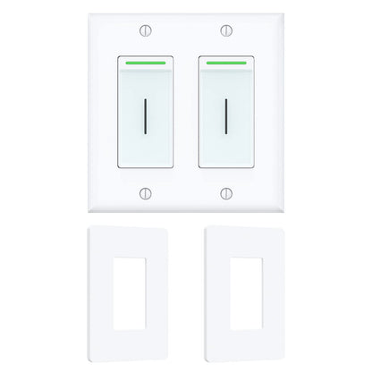 Milfra Smart Light Switch-Smart WiFi Switch 2.4Ghz Compatible with Alexa, Google Assistant,Remote Control/Voice Control and Schedule, Neutral Wire Required, Single-Pole, No Hub Required (4 Pack)