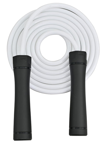 Weighted Jump Rope, 1LB Tangle-Free Ball Bearing Rapid Speed Skipping Rope for Men Women, Adjustable 9mm Cotton & PVC Rope with Alum Handle for Boxing MMA Weight-Loss Athletic Workout Fitness