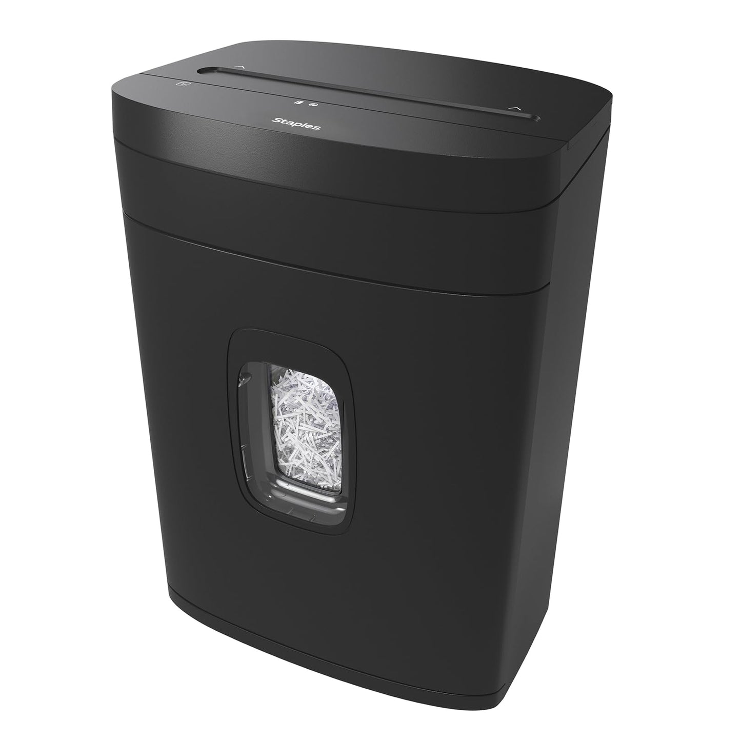 Staples 15-Sheet Cross Cut Paper Shredder for Home Office, P-4 Security, 20-Min Run Time, Shreds Paper/Credit Cards/CDs/DVDs, Quiet 65 dB, Auto Start/Stop, 5 Gallon, Black